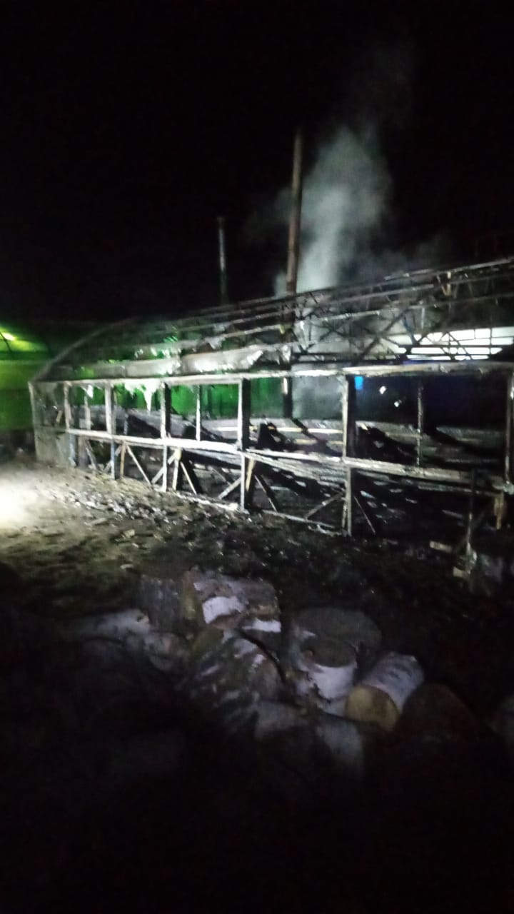 Пожар в Нижней Елюзани: хозяйственные постройки и теплица уничтожены огнем