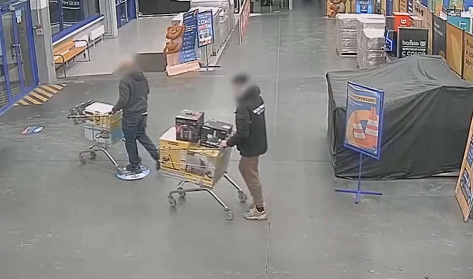 Два иностранца пытались вывезти из пензенского магазина арсенал бытовой техники