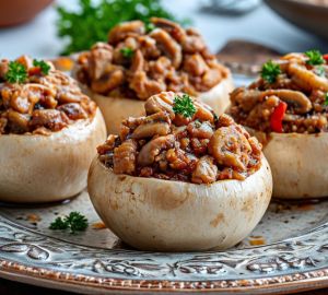 Репа, фаршированная индейкой и грибами