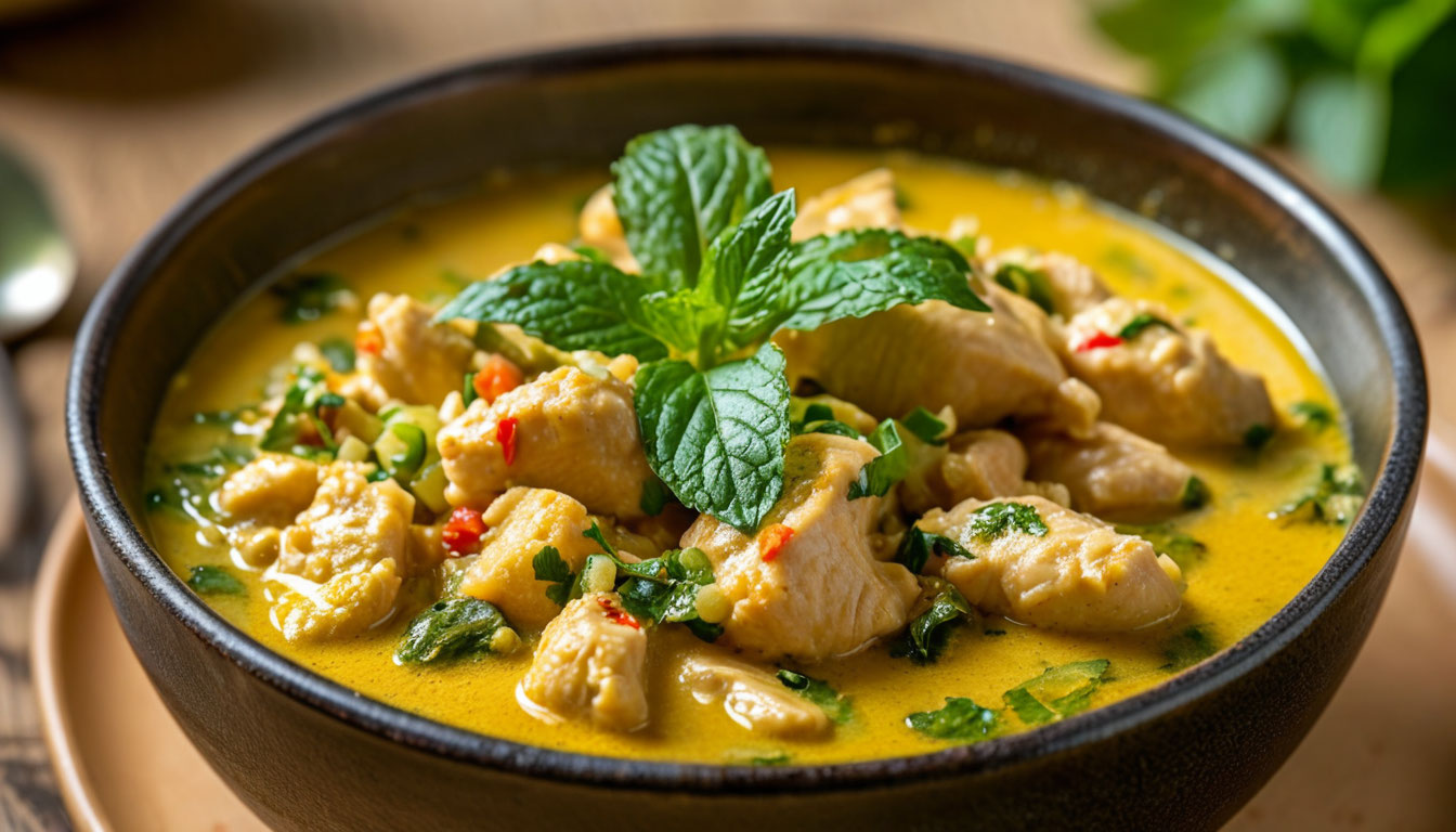 Зеленый карри с курицей от нутрициолога Елены Дзюбак