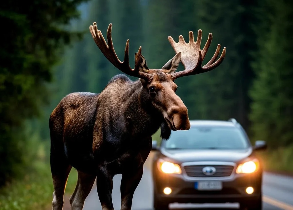 В Пензенской области поезда и машины загубили трех лосей