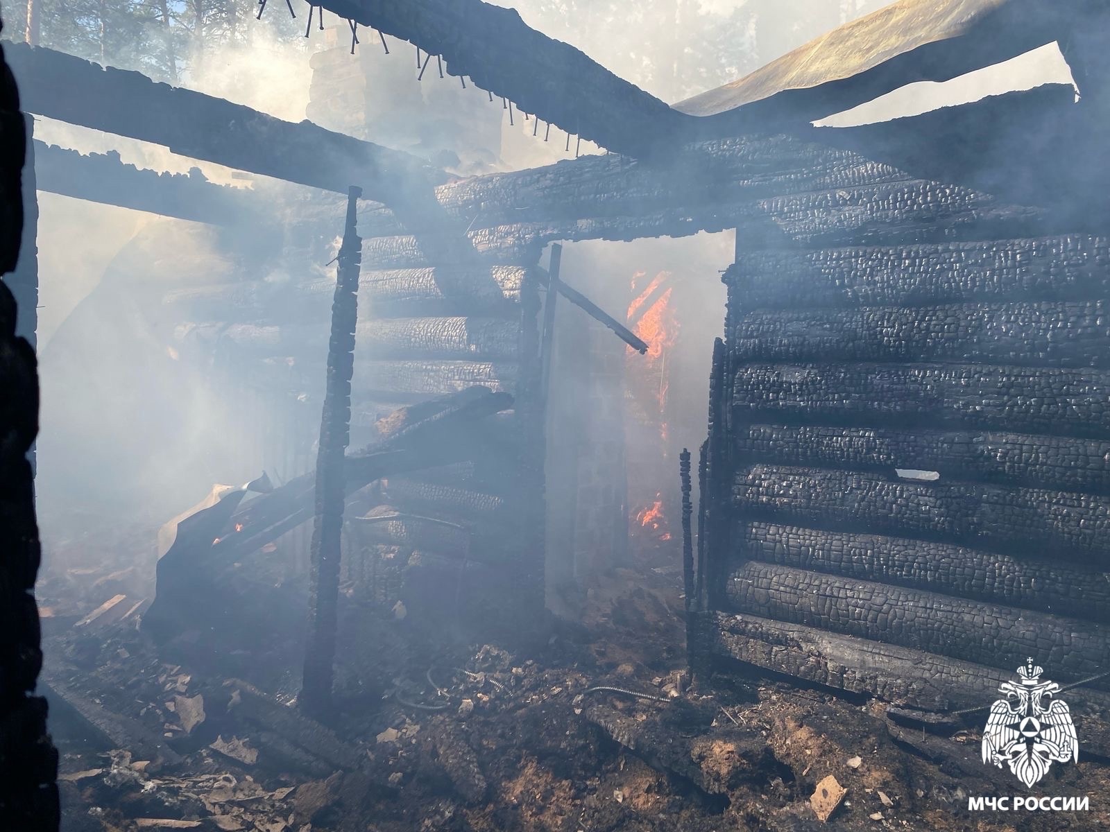 В Сосновоборском районе пожар случился в бане под Липовкой