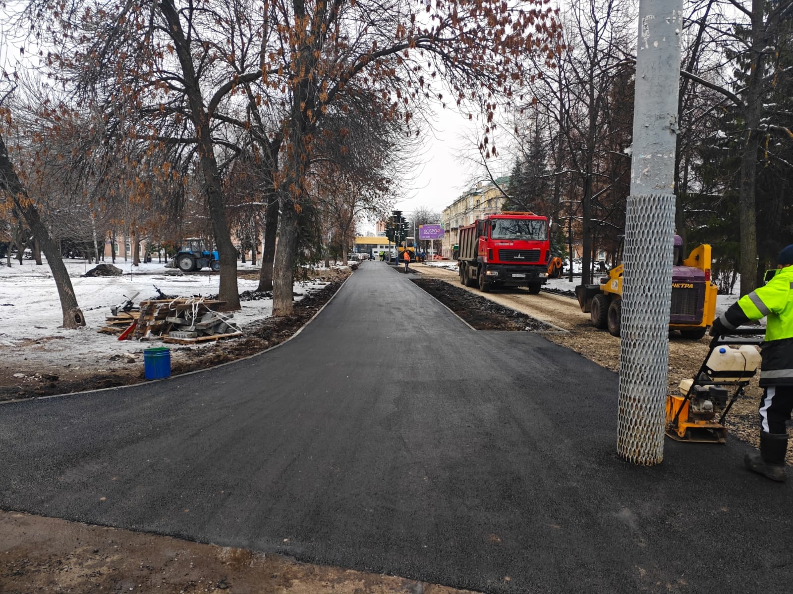 Территорию у «Светофорного дерева» в Пензе благоустроили