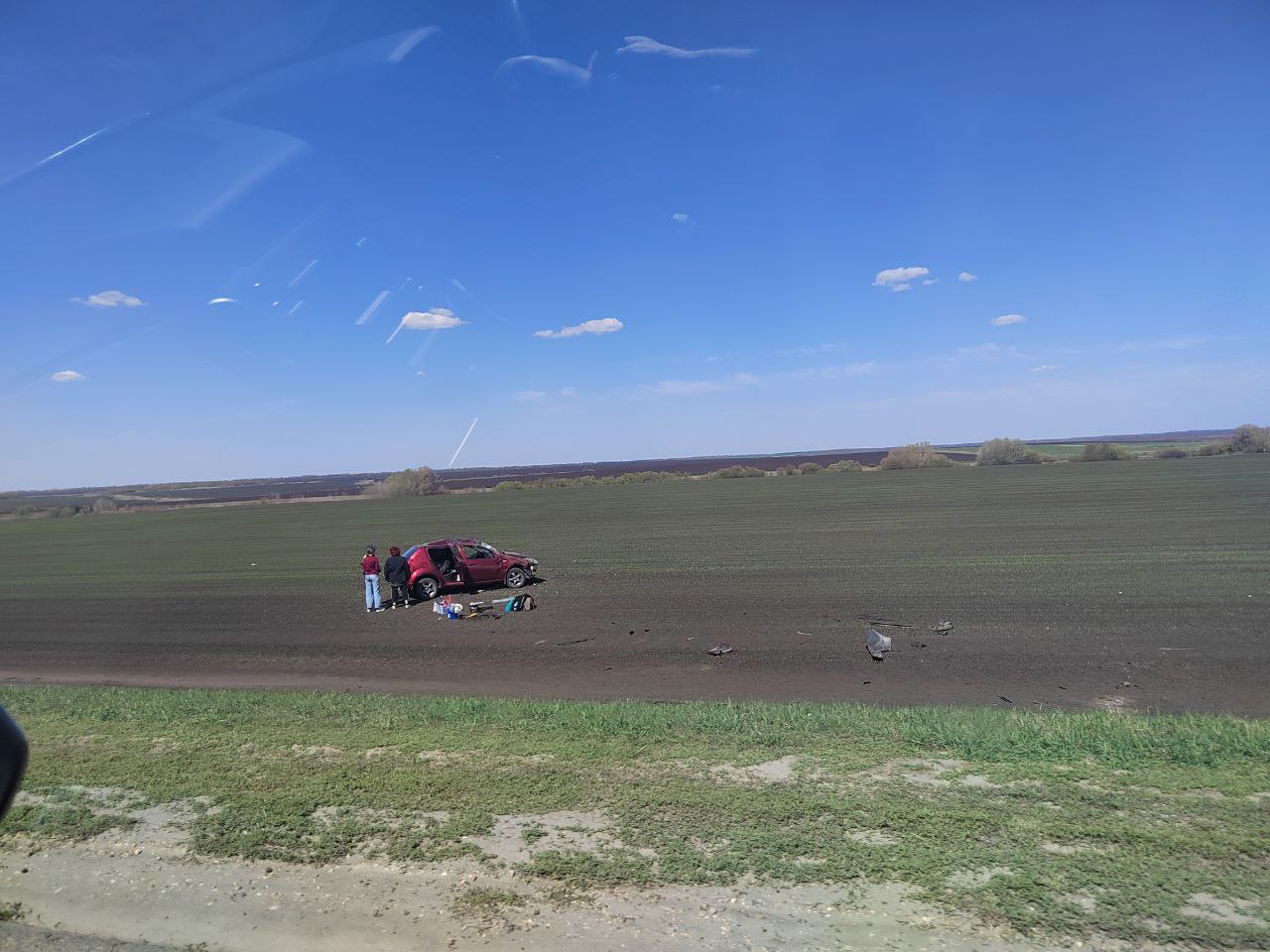 На трассе Пенза-Тамбов  под Каменкой перевернулся автомобиль