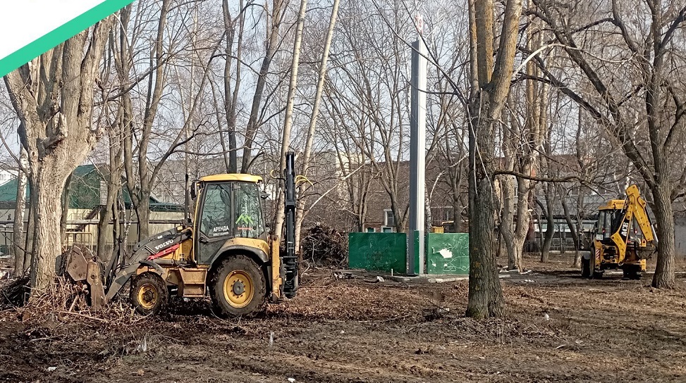 В Каменке благоустраивают сквер тружеников тыла