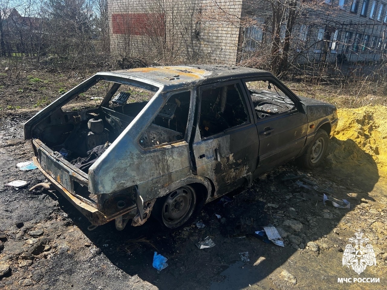 В Кузнецке ночью дотла сгорел автомобиль