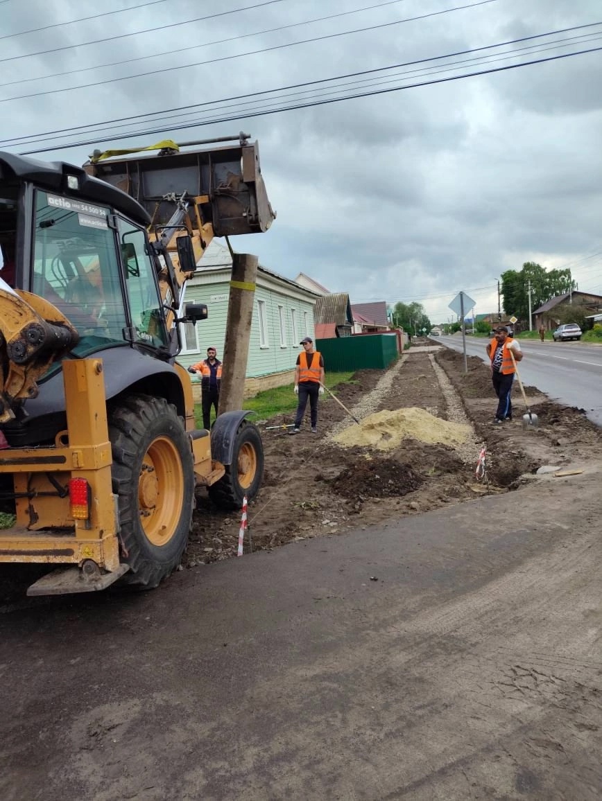 В Сердобске началось благоустройство тротуара на улице Лесная