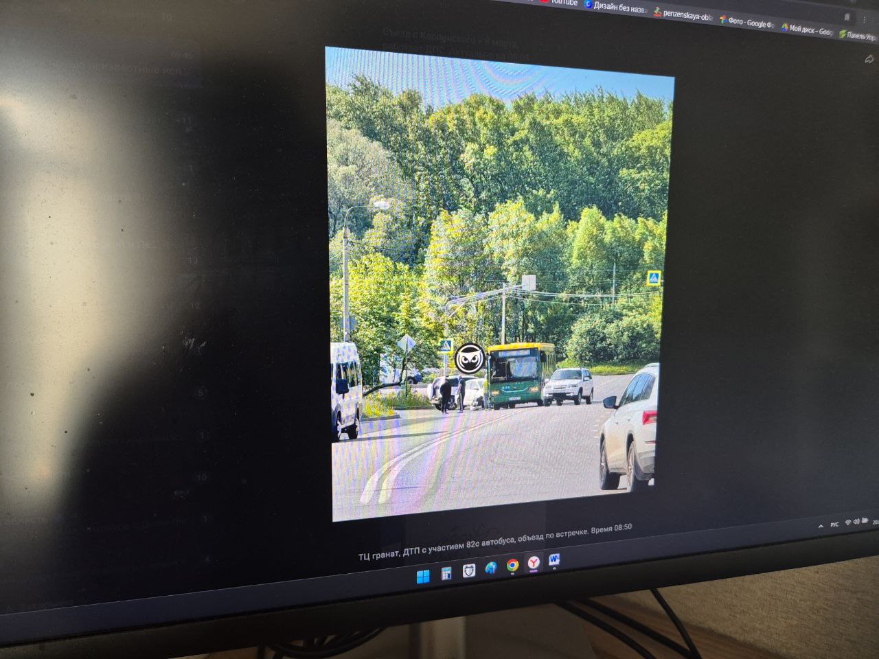 Пензенский автобус попал в ДТП на Ладожской: движение затруднено