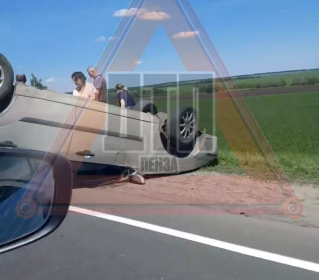 ДТП на трассе Тамбов-Пенза: автомобиль перевернулся на крышу
