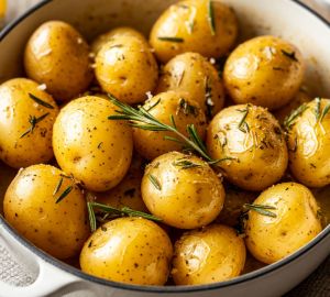 Молодая картошечка, запеченная с лимоном и розмарином