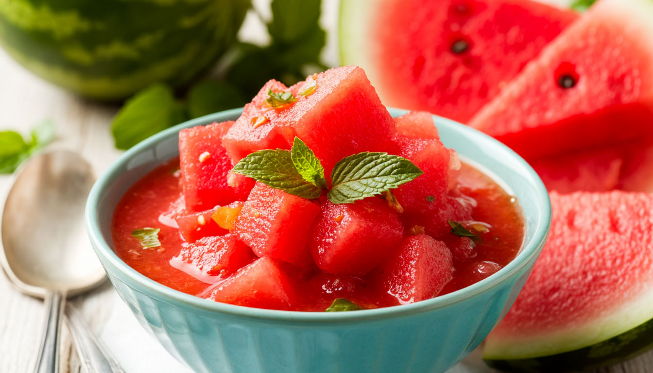 Освежающий гаспачо с арбузом