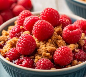 Малиновый крамбл с хрустящей корочкой