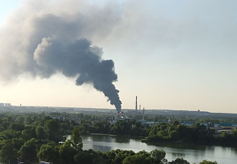 В Пензе в районе ТЭЦ-1 произошел пожар