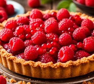 Ягодный пирог с малиной, смородиной и хрустящей крошкой