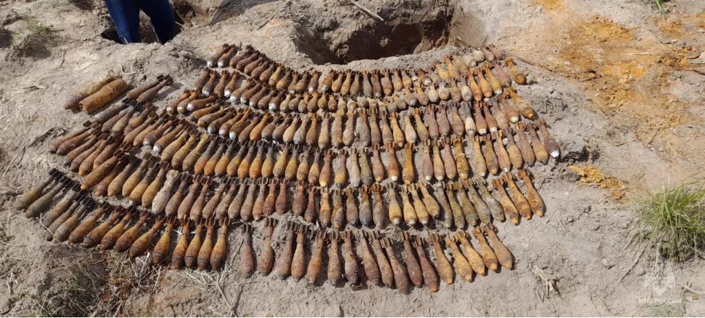 В Калужской области нашли и ликвидировали 214 мин и артиллерийский снаряд