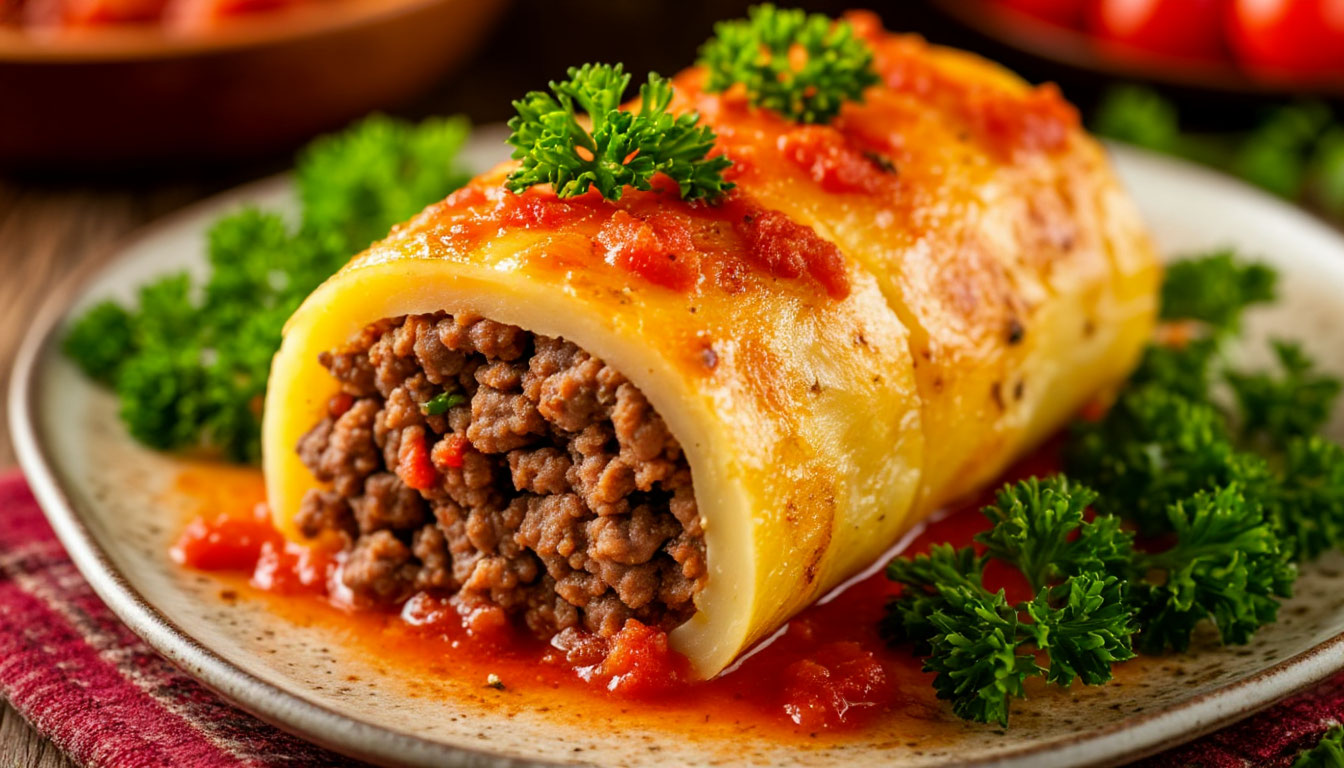 Картофельно-мясной рулет: сытное блюдо для всей семьи