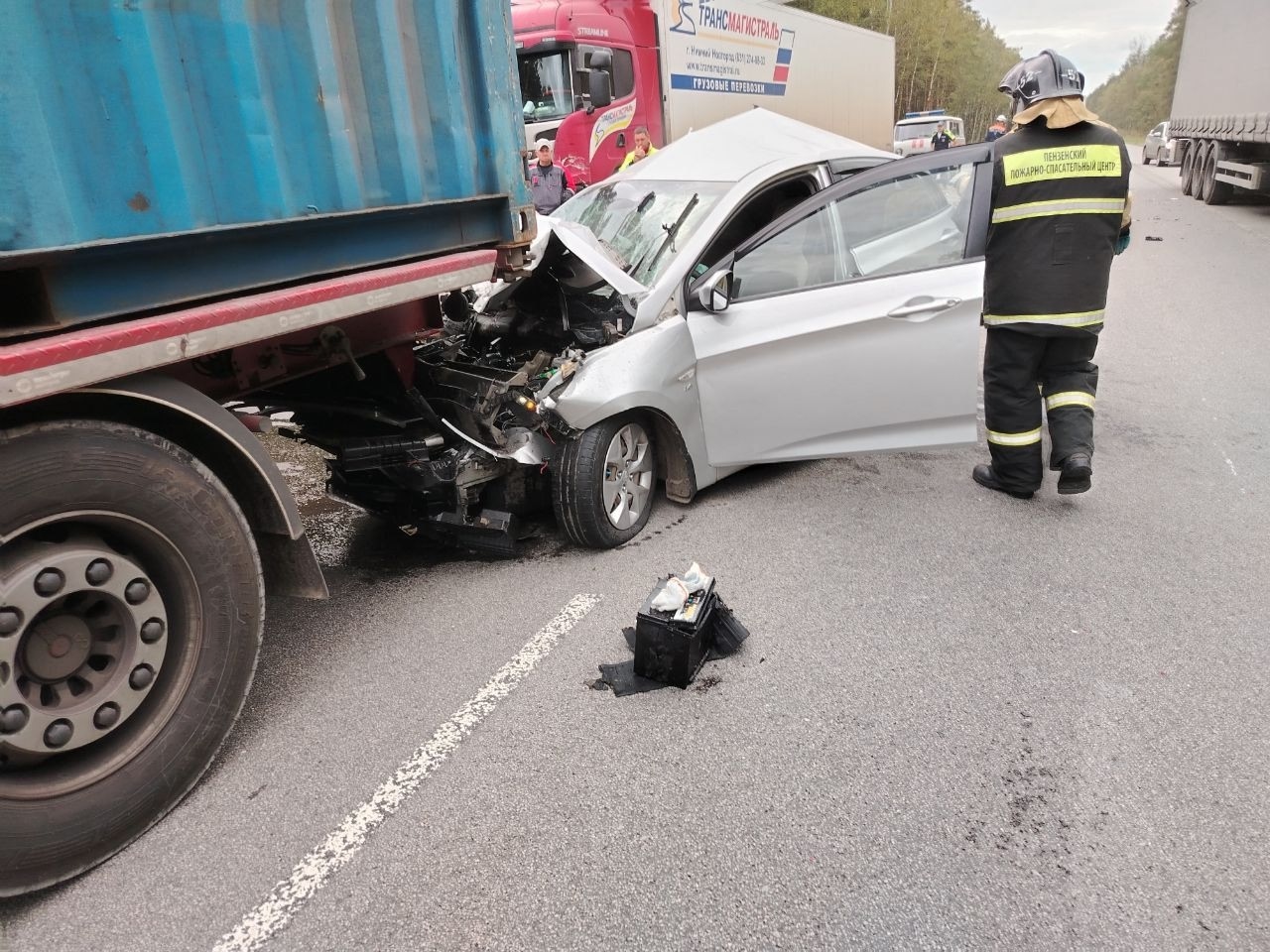 В ГИБДД рассказали о пострадавших в ДТП с фурами на М5 в Городищенском районе