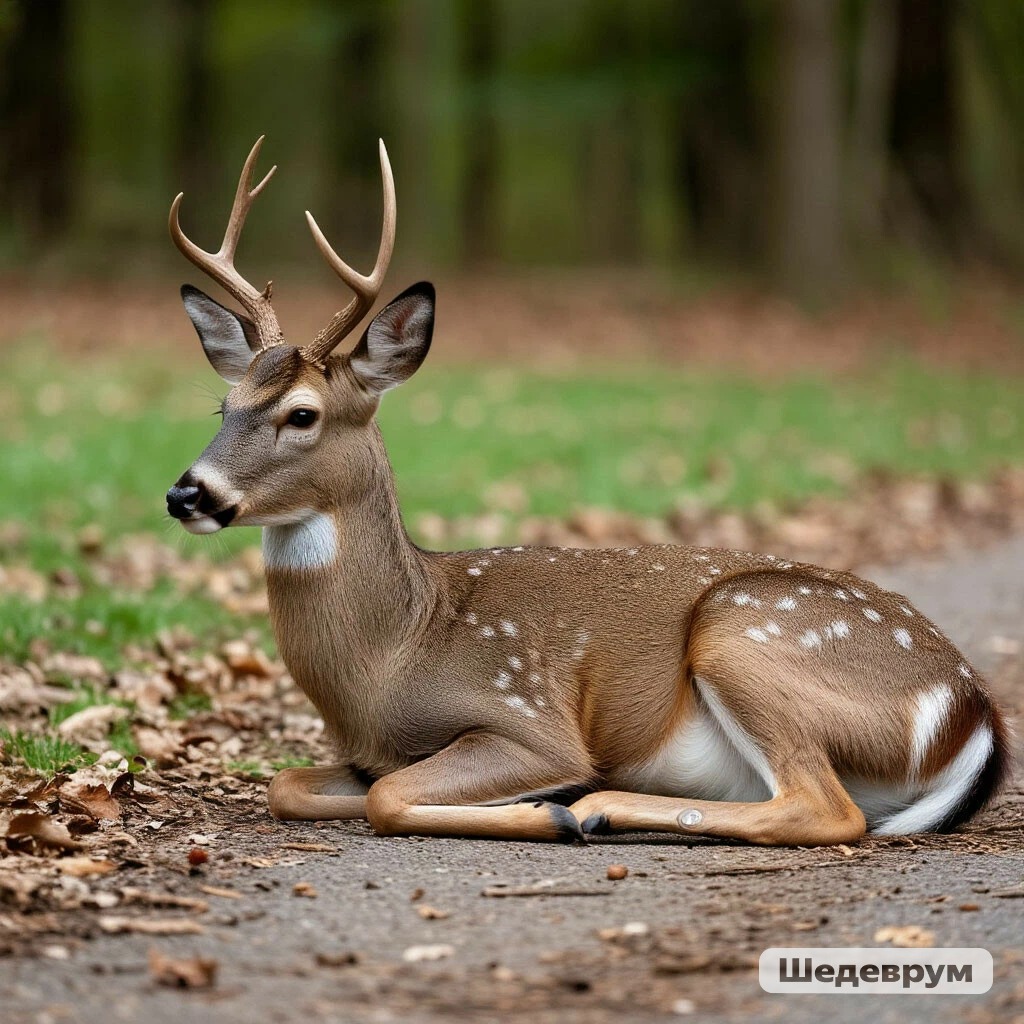 В Кузнецком районе пятнистый олень погиб под колесами автомобиля