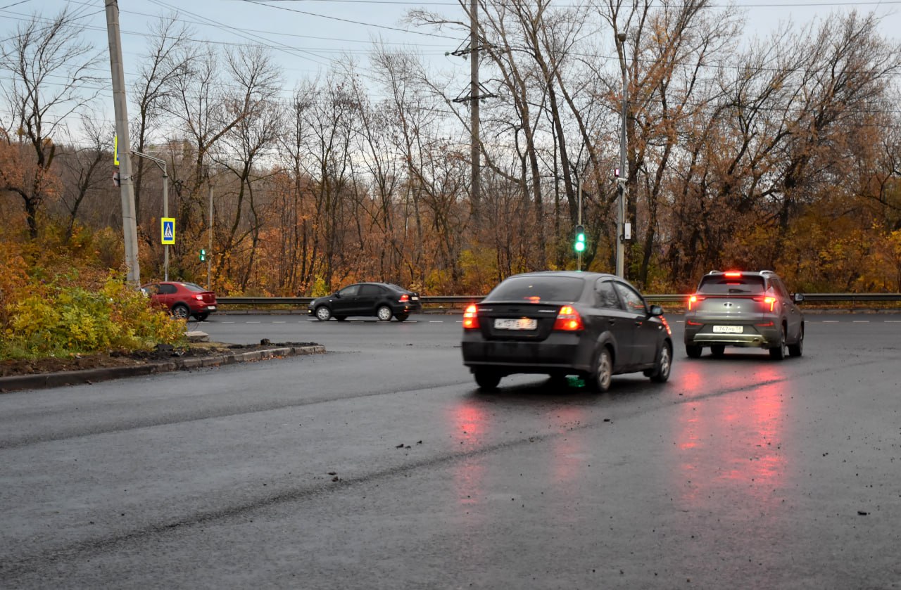 Разметку на трассе М-5 у Зари не успели нанести из-за непогоды