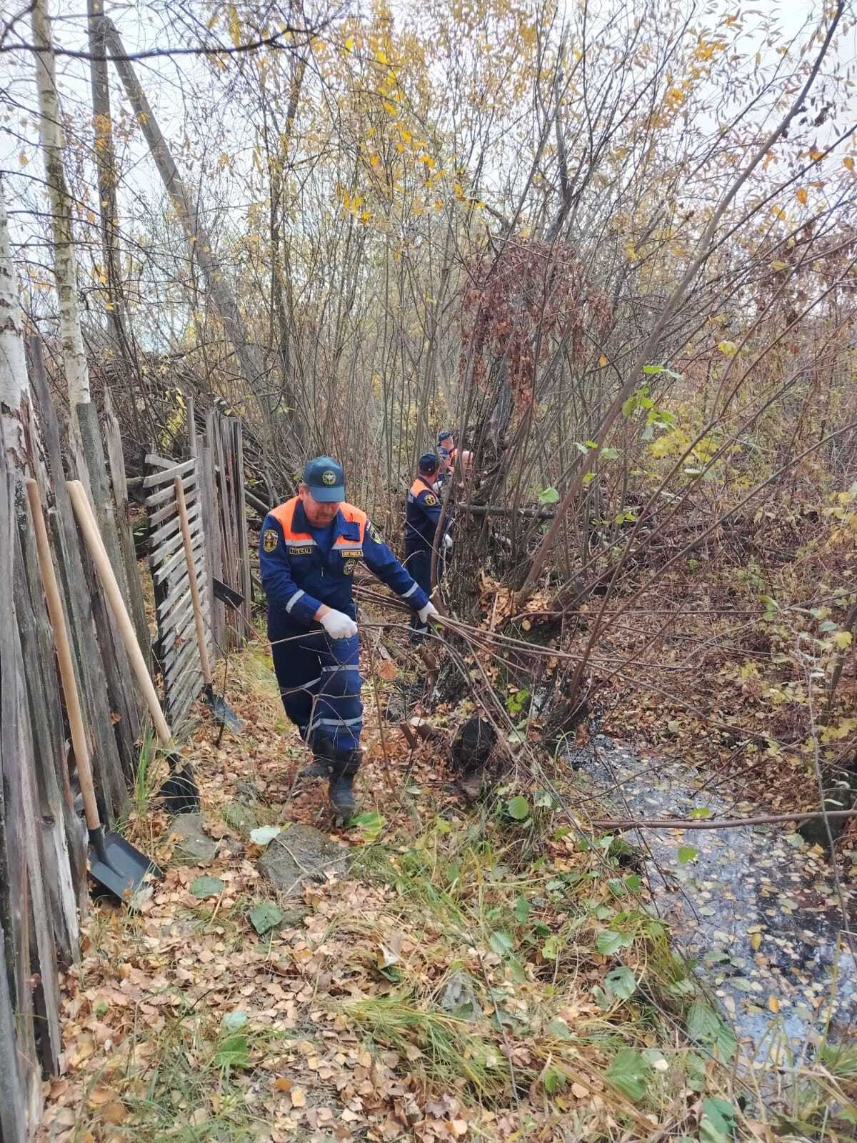 Пензенские спасатели провели необычную операцию – субботник для ветерана