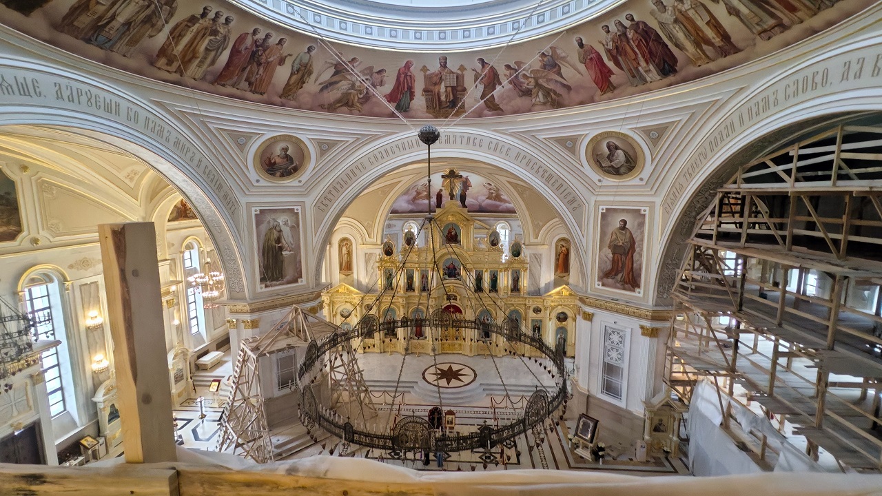 В Спасском кафедральном соборе в Пензе завершен важный этап внутренней росписи