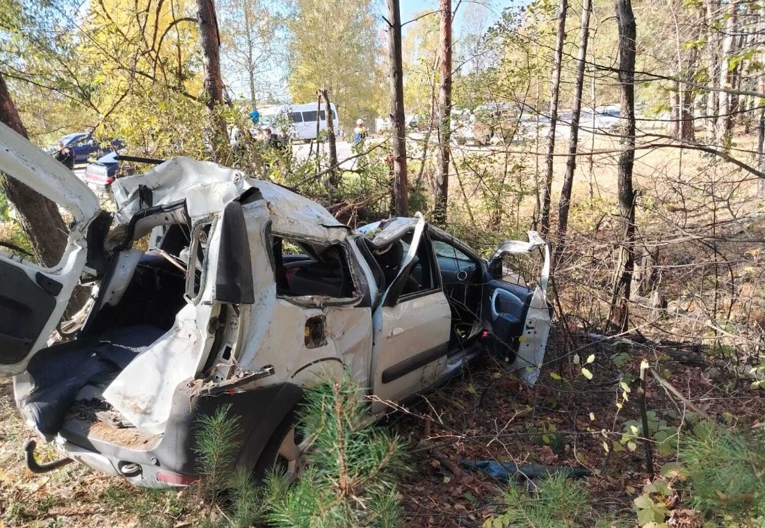 Водителю перевернувшейся в Чаадаевке машине помогли спасатели