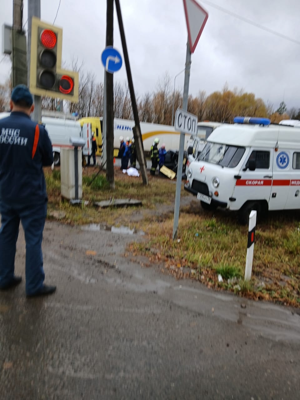 13 октября в Пензе на трассе М5 самосвал смял под собой легковушку