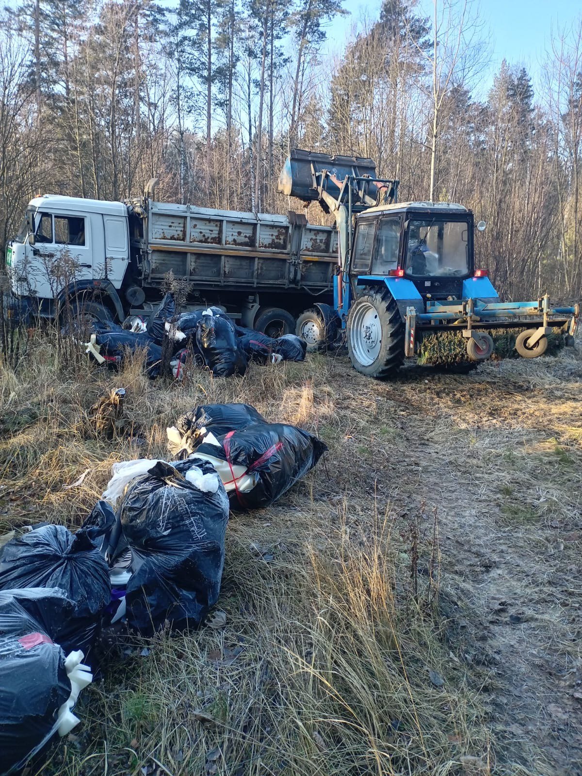 Лес Ахун очищен от несанкционированной свалки
