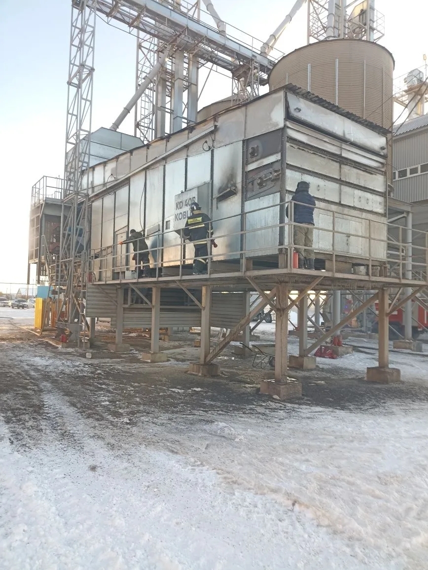 В Городищенском районе в зерносушилке загорелись несколько тонн семечек