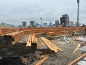 На набережной в Спутнике для пензенцев строят амфитеатр