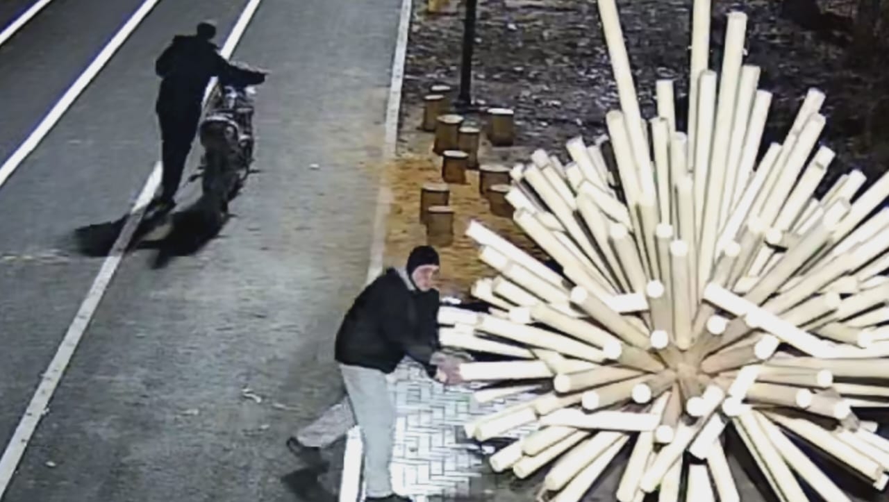 В Сердобске мужчина утащил арт-объект с семейной аллеи в лес