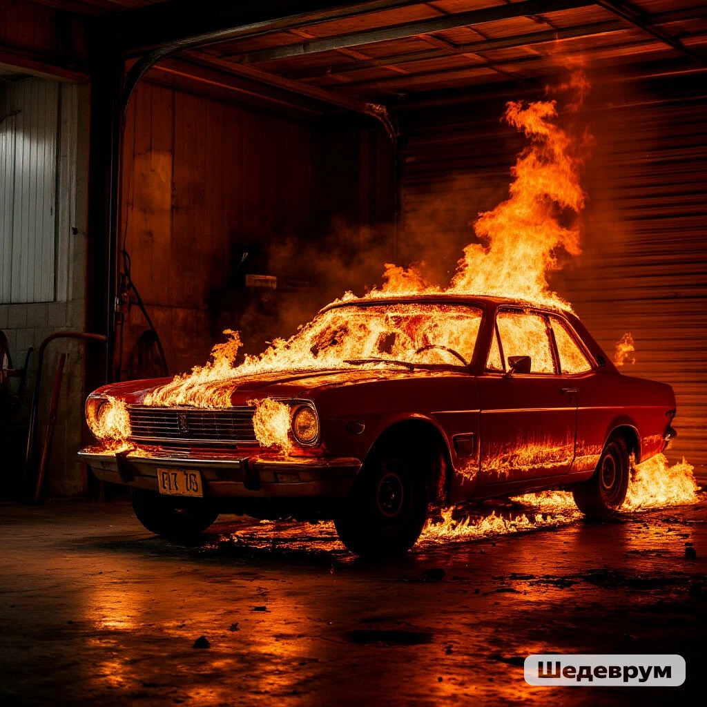 В Сердобском районе предположительно из-за злого умысла сгорел автомобиль