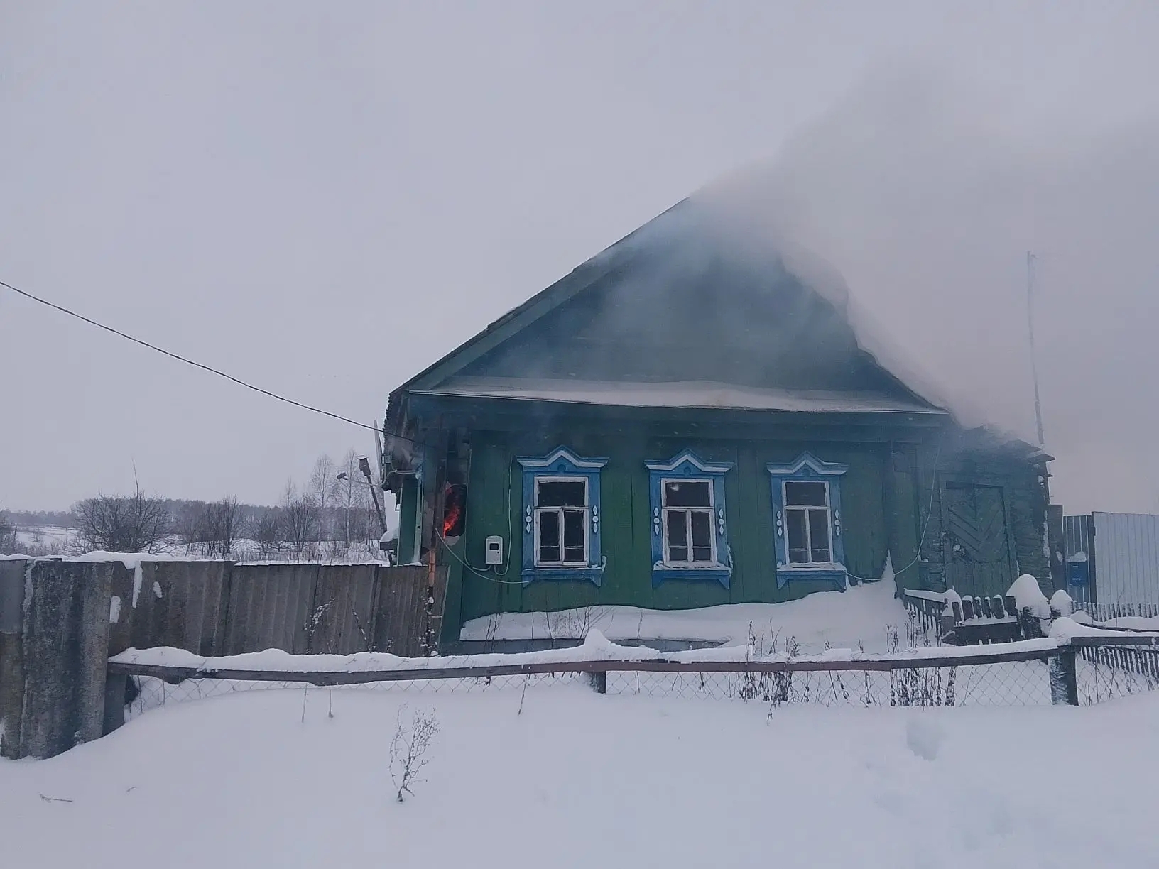 В Городищенском районе при пожаре полностью выгорел жилой дом