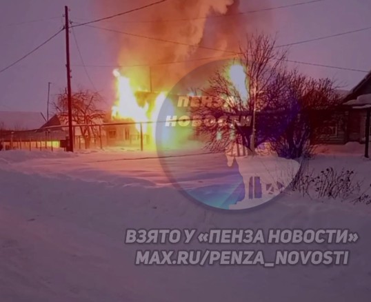 В селе Шемышейского района ранним утром при пожаре погиб мужчина