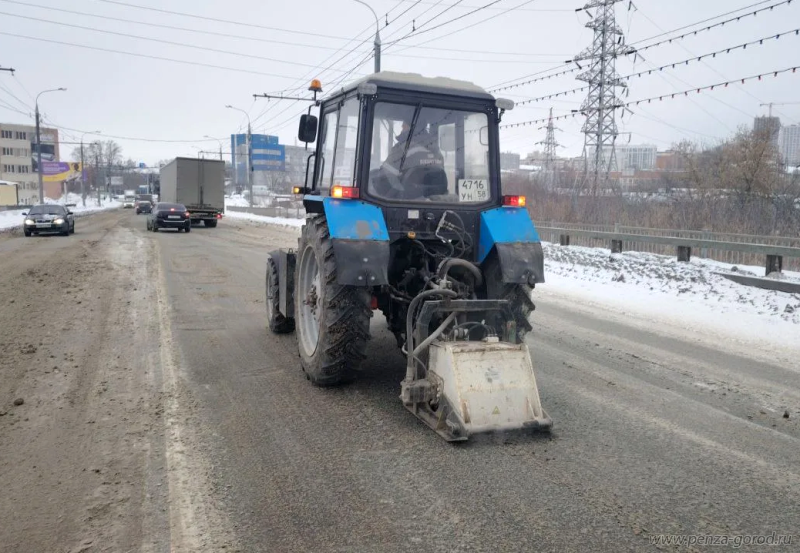 В Пензе с начала года отремонтировали 800 кв. метров дорог, несмотря на мороз