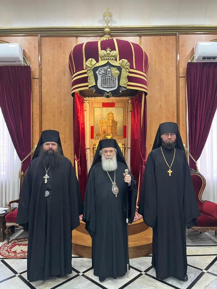 Клирик Пензенской епархии встретился с Патриархом Иерусалимским Феофилом III