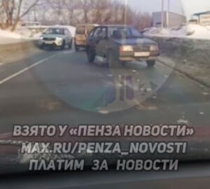 В Пензе на «пьяной дороге» по улице Строителей столкнулись сразу 4 авто