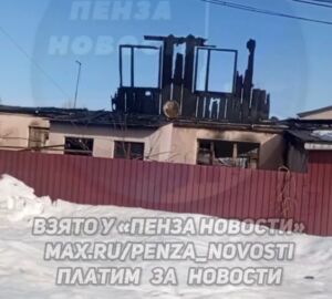 В Бессоновке ночью сгорел жилой дом на улице Пионерской